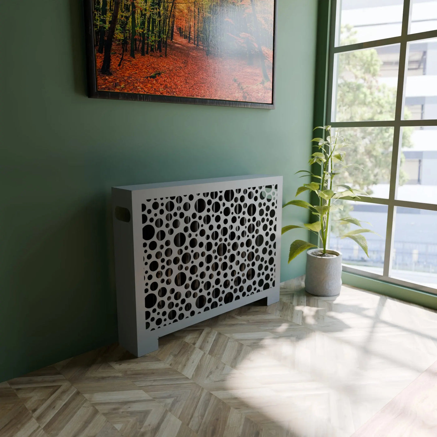 Bubbles Decorative Radiator Covers metalgardenscreen