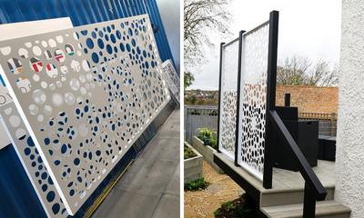 Bubbles Laser-Cut Metal Garden Screen – Stylish Privacy & Decorative Backdrop