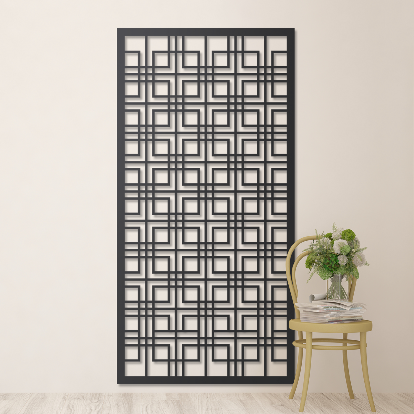 Metal Garden Screen - Black